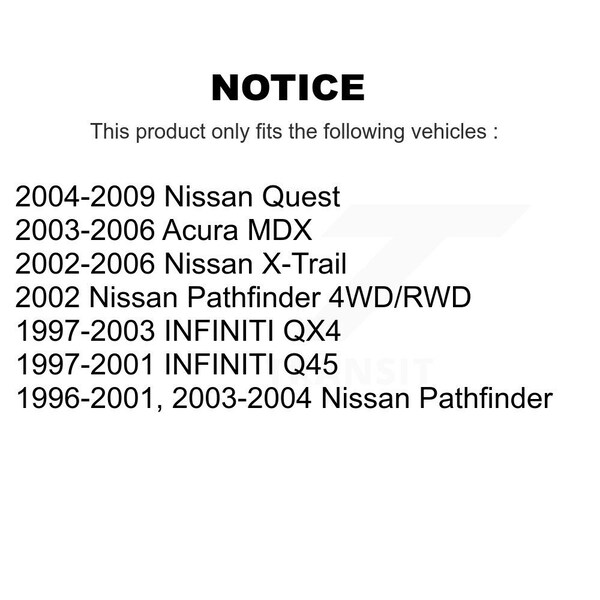 Front Semi-Metallic Disc Brake Pads For Nissan Pathfinder Acura MDX Quest INFINITI QX4 Q45